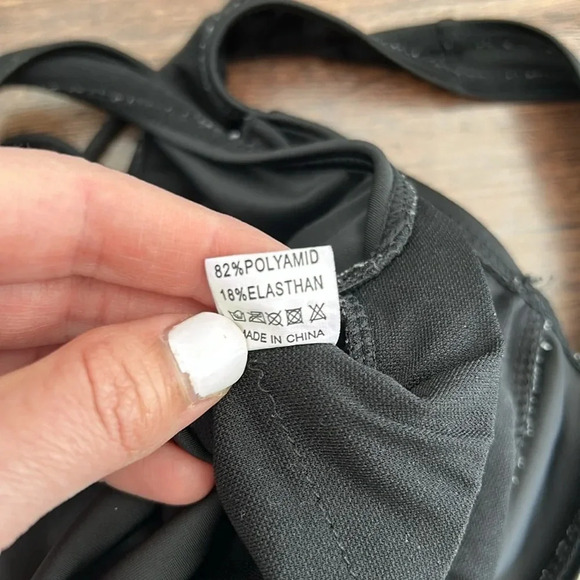 Black One Piece Bathing Suit with Lace Up Detail | Black One Piece | One Piece - Picture 9 of 11